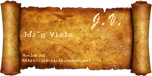 Jég Viola névjegykártya